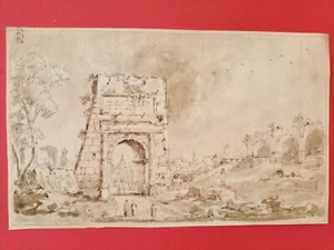 Original Watercolor Rome Arch of Titus Roman Forum Master of the Hedgehog - Picture 1 of 10