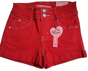 Red Cutie Patootie Double Button/Zip Shorts - Girls Size 10 - Picture 1 of 11