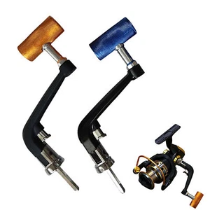 Metal Spinning Fishing Reel Handle With Wood Knob+Free Screw Fishing Replace - Picture 1 of 18