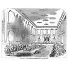 LONDON Banquet for Coldstream Guards Officers at St James' Palace-Old Print 1850