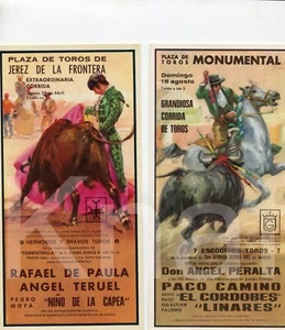 2 alte Postkarten Spanischer Stierkampf Flyer - Bild 1 von 1