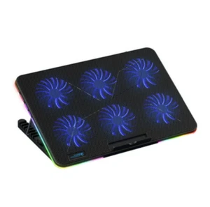 Coolcold 15.6-17.3inch Laptop Cooling Pad,w/ 6 Quiet Fans & 7 Adjustable Height - Picture 1 of 6