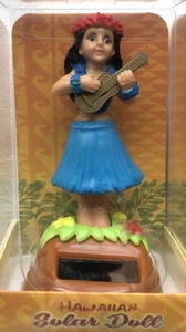 Dashboard Hula Girl Doll Solar Motion Ukulele Player Hawaii Collectable Hawaiian - Picture 1 of 4