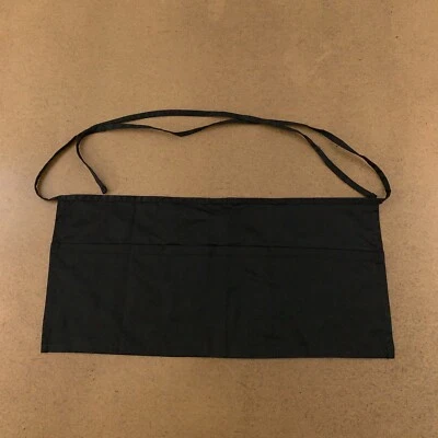 Delantal de cintura de 3 bolsillos negro talla única para adultos nuevo  Foto 1 de 4