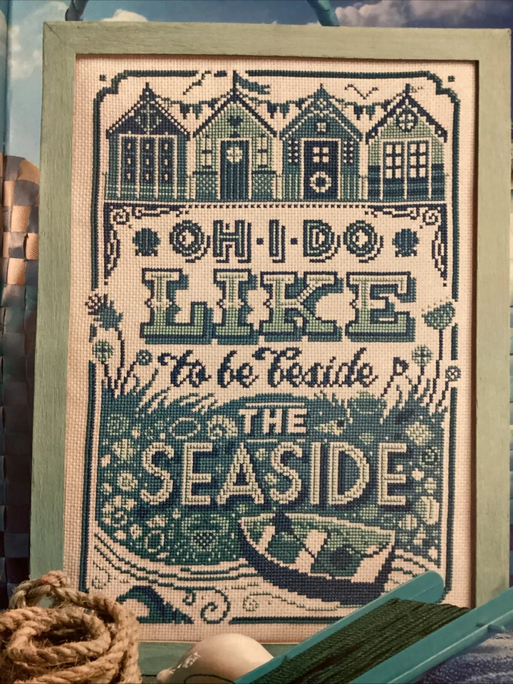 Emma Congdon Beside The Seaside Beach Hut Sampler Cross Stitch Chart - Image 1 of 1