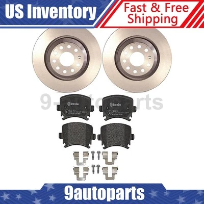 Kit de freno trasero Brembo rotores de disco pastillas de freno para Volkswagen CC 2009-2016 Foto 1 de 4