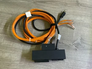 2 Power + 3 Ethernet Cat6 Outlet Panel with Cables - Picture 1 of 4
