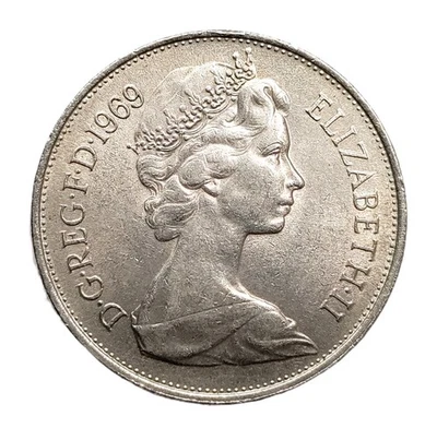 1969 Great Britain 10 New Pence - Queen Elizabeth II - KM#912 - Image 1 of 2