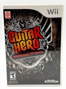 Guitar Hero: Warriors of Rock (Nintendo Wii, 2010) Estuche de disco Obra de arte Trabajo probado - Imagen 1 de 4