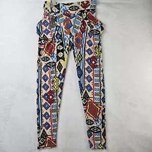 ShoSho Pants Women S/M Small Medium Multicolor Elastic Waist Knit Pull On Casual - Picture 1 of 13