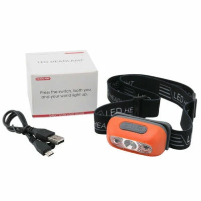USB Rechargeable LED Induction Headlamp Night Flashlight For Fishing Hiking ERM - Image 1 of 4