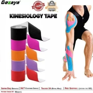 Nastro Kinesiologico 5cm x 5m KT Tensione Muscolare Ginocchio Supporto Lesioni Fisio Sport UK - Foto 1 di 15