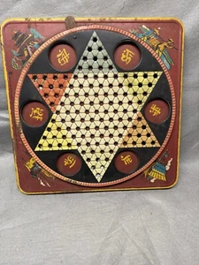 VTG CHINESE CHECKERS METAL GAME  RANGER STEEL PRODUCTS CORP. NY, NY W/MARBLES - Picture 1 of 7