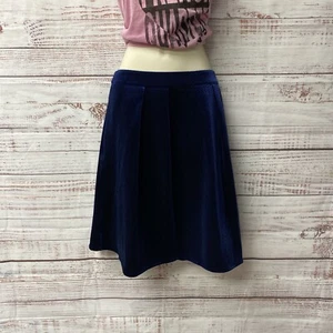 Worthington Size 14 Skirt Zipper Back Knee Length Solid Blue NWT Velvet WS-18 - Picture 1 of 8
