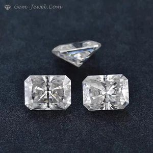 Lovely G-H Full White VVS1 Radiant Excellent Cut Shape Genuine Real Moissanite - Picture 1 of 10