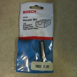 Broca de enrutador Bosch - 1/8" recta - flauta única - acero de alta velocidad - 85092 (B 1) - Imagen 1 de 2