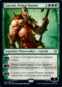 MTG - Garruk, Primal Hunter - Commander 2019 - NM, English Magic FLAT RATE SHIP - Picture 1 of 1