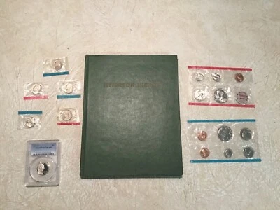 1938- 1975 Jefferson 7 SILVER Nickel 75 Coin Album PCGS PR69DCAM 2 MINT SET 1972 - Image 1 of 4