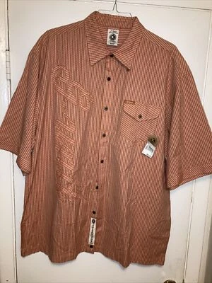 G-Unit Mens Tools Of The Trade SS Button Down Shirt Size 3XL Orange New - Image 1 of 4