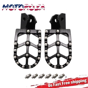 Foot Pegs Pedal Aluminum For Dirt Bike Light Bee Surron S/X Black - Foto 1 di 10