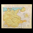1941 Antique GERMANY Map Wartime WWII Map of Germany Gallery Wall Art Home Decor