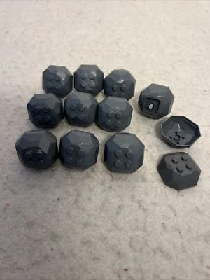 Lot Of 10 TCM BRICKS Gray Rock Boulder (Top & Bottom) Compatible Parts 30293/4 - Image 1 of 4