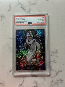 2022 Panini Select JOSH ALLEN Premier Level Cosmic SSP Buffalo Bills PSA 10