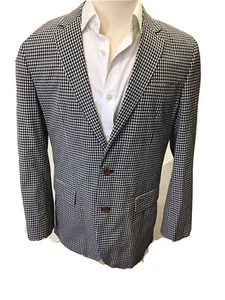 Robert Graham Men’s Blue/White Checkered Sport Coat/ Blazer/ Jacket Sz 38R NWOT - Picture 1 of 9