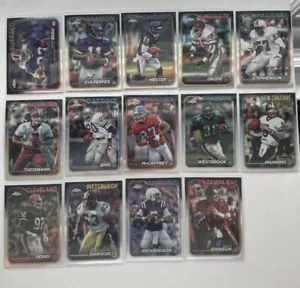 2024 Topps Chrome Football Refractor 14 Card Lot Manning Culpepper Theismann - Picture 1 of 2