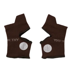 NUEVO CON ETIQUETAS FUMITO GANRYU Guantes sin dedos para mujer marrón tejido mezcla de polietileno - Imagen 1 de 7