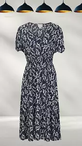 Ex Mountain Warehouse Women’s Tiered Midi Dress in Navy Mix (A Bit Defect) - Picture 1 of 3