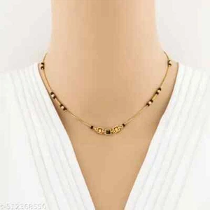 Mangalsutra da donna placcato oro scintillante trendy - Foto 1 di 1