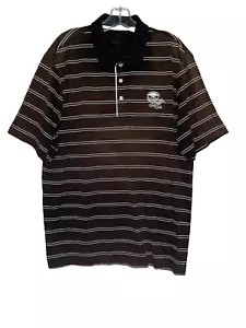 Polo Westbrook Village Golf Club marrone nera a righe taglia XL - Foto 1 di 2