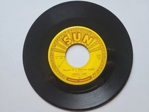 JOHNNY CASH - Ballad Of A Teenage Queen / Big River 1957 COUNTRY ROCK Sun Record - Picture 1 of 2
