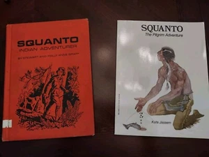 Lot 2 Squanto Books Thanksgiving Pilgrims Vintage 1965/1979 Graff Jassem  - Picture 1 of 6