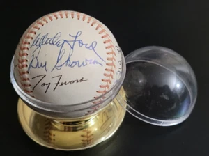 Yankee Legends OMLB Signed Baseball (14) Ford, Slaughter, Bauer, Rivers READ - Picture 1 of 6