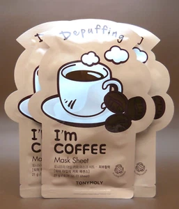 Tony Moly Pore Care I'm Coffee Mask Hoja PAQUETE DE 3 NUEVO Y SELLADO CADUCADO 6/27 - Imagen 1 de 8