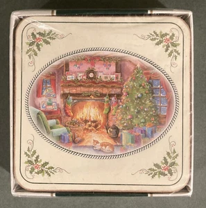Juego de 6 Posavasos de Navidad Nuevos en Caja Mesa Real Respaldo de Corcho Hecho en Inglaterra - Imagen 1 de 5