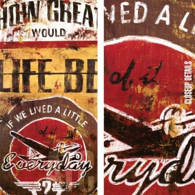 24W"x48H" HOW GREAT WOULD LIFE BE IF WE LIVED by RODNEY WHITE CHOICES of CANVAS - Image 1 of 4