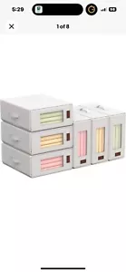 Bed Sheet Blanket Organizers & Storage 6 Pack for All Sizes Beige HUWAILE Sturdy - Picture 1 of 8