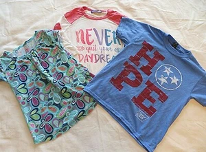 Mixed Lot of 3 Girls Shirts Tees by Lemondrop Anvil and J Khaki XS / S #8586 - Picture 1 of 4
