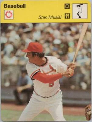 Tarjeta fotográfica de béisbol 1978 Sportscaster #2116 Stan Musial  Foto 1 de 3