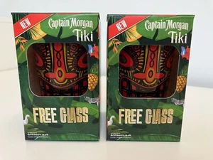 2x Captain Morgan Tiki Bar Rum Glas Becher NEU IM KARTON - Bild 1 von 10