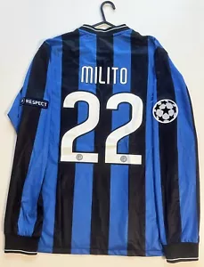 Maglia Inter 2010/11 Milito N°22 - Champions League - Long Sleeves - Rara - Foto 1 di 6