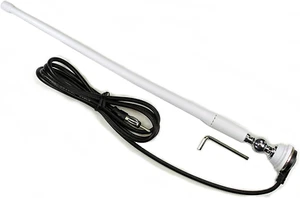 Antennamastsrus - Marine White AM-FM Rubber Ducky 15 Inch Antenna Kit for Your A - Picture 1 of 12