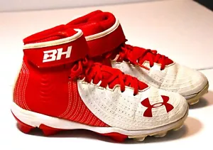UNDER ARMOUR BRYCE HARPER 4 BASEBALL CLEAT Size 4.5 Y with a strap secure laces - Picture 1 of 11