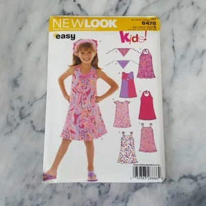 New Look Easy Kids 6478 Dress-Bandana Girls Size (3-8) New/Uncut - Picture 1 of 2