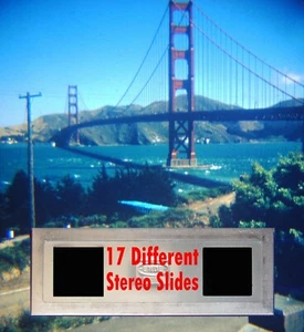 17 De colección 1957 3D estéreo realista diapositivas conjunto de fotos SF San Francisco California CA - Imagen 1 de 12