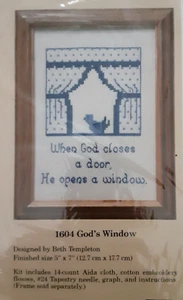 Vintage Creative Circle Cross Stitch Kit 1604 GOD'S WINDOW Sewing Project (H) - Picture 1 of 4