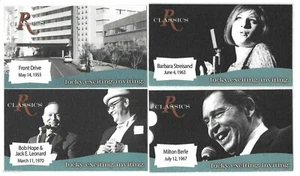 4 Business Cards Riviera Las Vegas Hotel Casino Vintage img Streisand Berle Hope - Picture 1 of 3